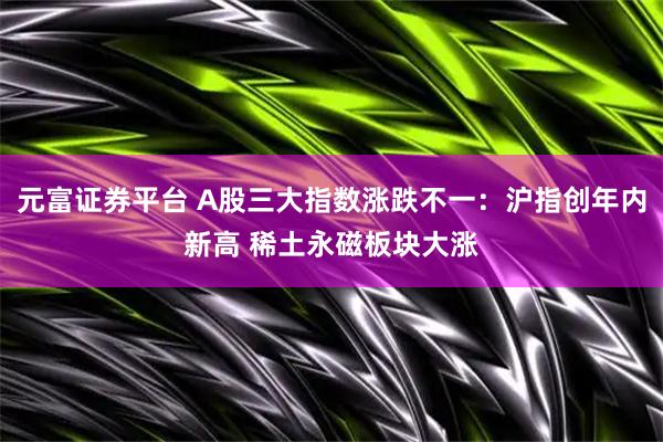 元富证券平台 A股三大指数涨跌不一：沪指创年内新高 稀土永磁板块大涨